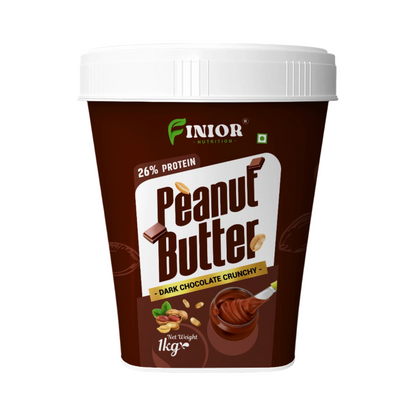 FINIOR High Protein Peanut Butter Chocolate Flavour Crunchy, Added WHEY Protein  (1 kg)