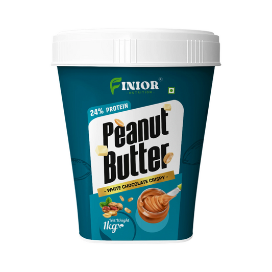 FINIOR High Protein White Chocolate Crispy Peanut Butter(Crispy)  (1 kg)