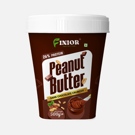 FINIOR High Protein Dark Chocolate Crunchy Peanut Butter(Crunchy) 500 g