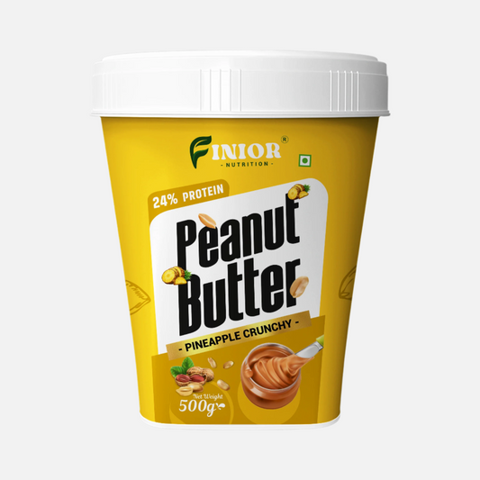 FINIOR High Protein Pineapple Crunchy Peanut Butter(Crunchy) 500 g