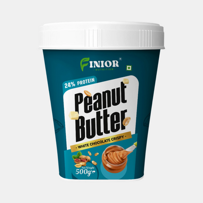 FINIOR High Protein White Chocolate Crispy Peanut Butter(Crispy) 500 g